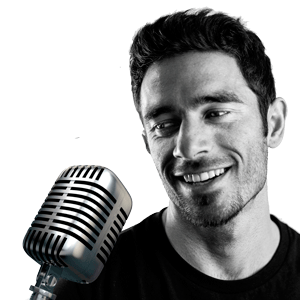 Rubén grabando su nuevo podcast para el sendero